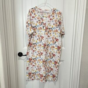 The Vermont Country Store Floral House Dress Prairie S/M Baby doll Granny Core